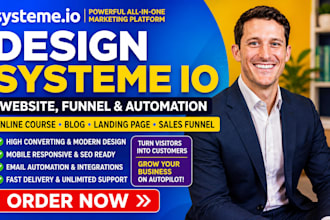 systeme io online course blog website systeme io funnel landing page automation