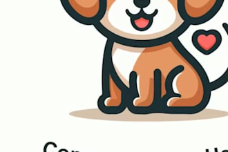 design modern animal, dog, pet care and animal logo