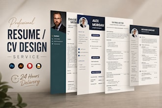 design a professional ats resume design and cv design