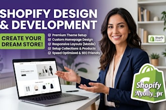 design and develop a responsive shopify store or website