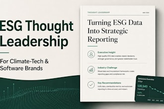 write b2b esg software case studies, csrd content and climate thought leadership