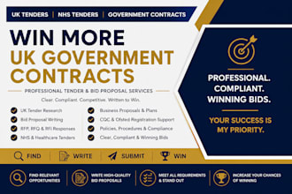 write winning UK tender bids healthcare tender government contract rfp rfi rfq