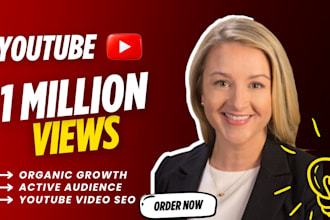 optimize and promote your youtube channel video seo to gain 1 million views