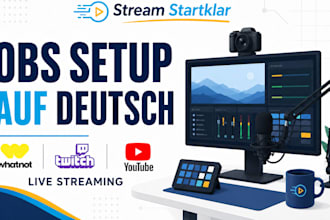 set up obs studio for whatnot and twitch in german
