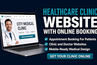 create a healthcare clinic website with online booking