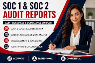 prepare soc 1 and soc 2 audit report for saas and startup companies