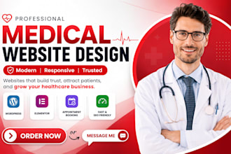 create a professional medical healthcare, clinic wordpress website
