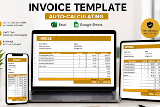 create editable budget spreadsheet invoice template with automated formulas