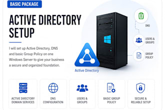 configure windows server, active directory, hyperv or vmware