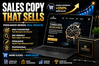 write high converting sales copy and SEO product descriptions