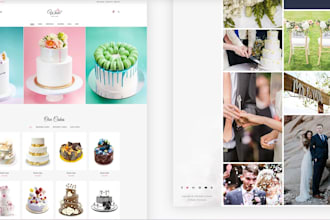 design photography website, art gallery website wedding event invitation website