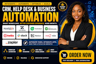 hubspot zendesk freshdesk quickbooks twilio slack notion n8n zapier automation