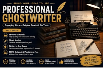 write a captivating ebook or ghostwrite your fiction story