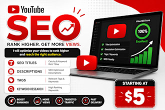 write SEO optimized youtube titles, descriptions and tags