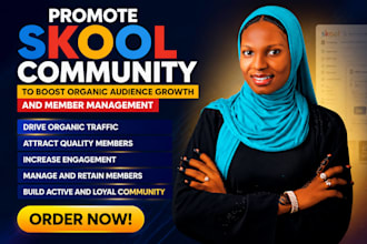 promote skool community to boost organic audience growth and member management