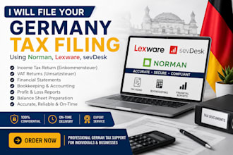 file your german tax return using lexware, sevdesk, norman and datev