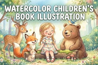 cruixie watercolor children story book illustration and story book illustrator