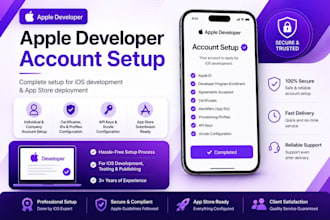 help you to create apple developer accounts and ios developer accounts