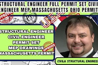 structural engineer full permit set civil engineer mep massachusetts ohio permit
