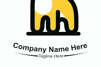 design simple, flat and minimalist animal logo