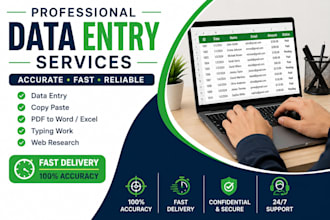 professional data entry, copy paste and PDF conversion