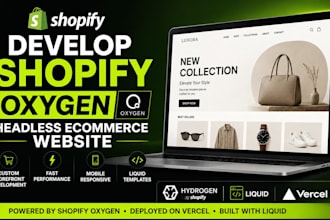 develop shopify oxygen ecommerce website  vercel liquid headless storefront