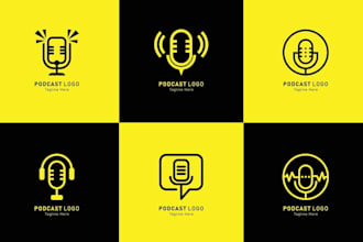 design a unique and professional podcast cover art or podcast logo