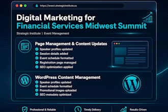 manage your wordpress event website and update content