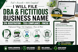 file dba and fictitious business epa registration tsca compliance fincen