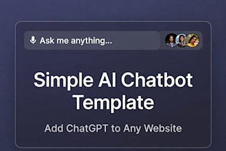 give you a ready made ai chatbot template for your website