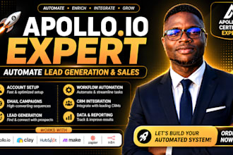 setup automation workflows on apollo io clay com zoho zapier npi ai automation
