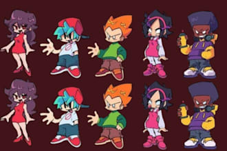 do fnf character animated sprite sheet friday night funkin fnf game mod