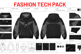 fashion designer streetwear tech pack clothing tech pack fashion tech pack