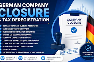 assist with german company closure and tax deregistration