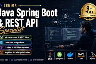develop custom spring boot rest apis and microservices for your web application