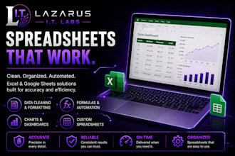 create, fix, or format microsoft excel and google sheets