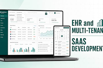 build a custom ehr multi tenant saas dashboard web application