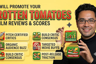 carry out organic film press release outreach, critic pitches, and movie promo