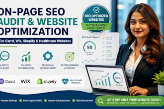 on page seo audit website optimization for carrd wix shopify healthcare website