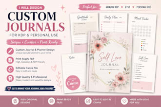 design beautiful canva printable planners and journals
