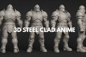 sculpt anime action figure, figurine and stl model for 3d printing