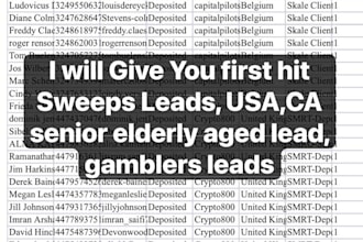 give first hits sweeps lead, USA, ca senior elderly aged lead, gamblers leads
