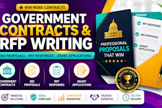 write government contract, bid proposal, rfp response and grant application