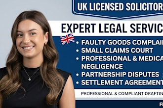 draft professional UK medical negligence complaint letters and claims