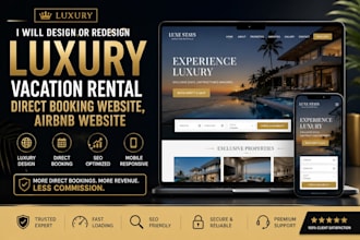 design vacation rental website, direct booking website, airbnb website design