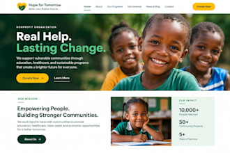 build responsive wix nonprofit donation ngo ministry church charity website