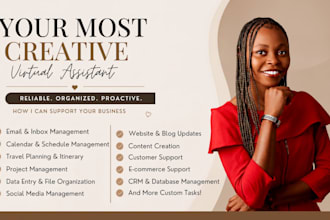 creative virtual assistant personal assistant va social media manager admin VA