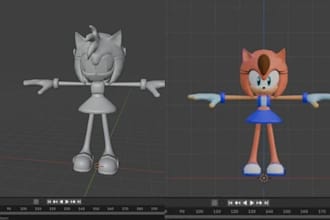create a custom 3d sonic character model and import it into sonic games