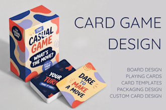 design custom card game and playing cards