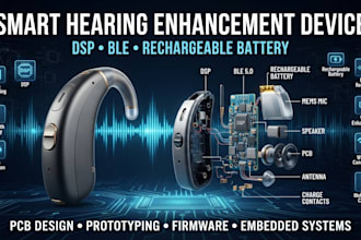 develop smart hearing enhancement device with dsp, ble, and rechargeable battery